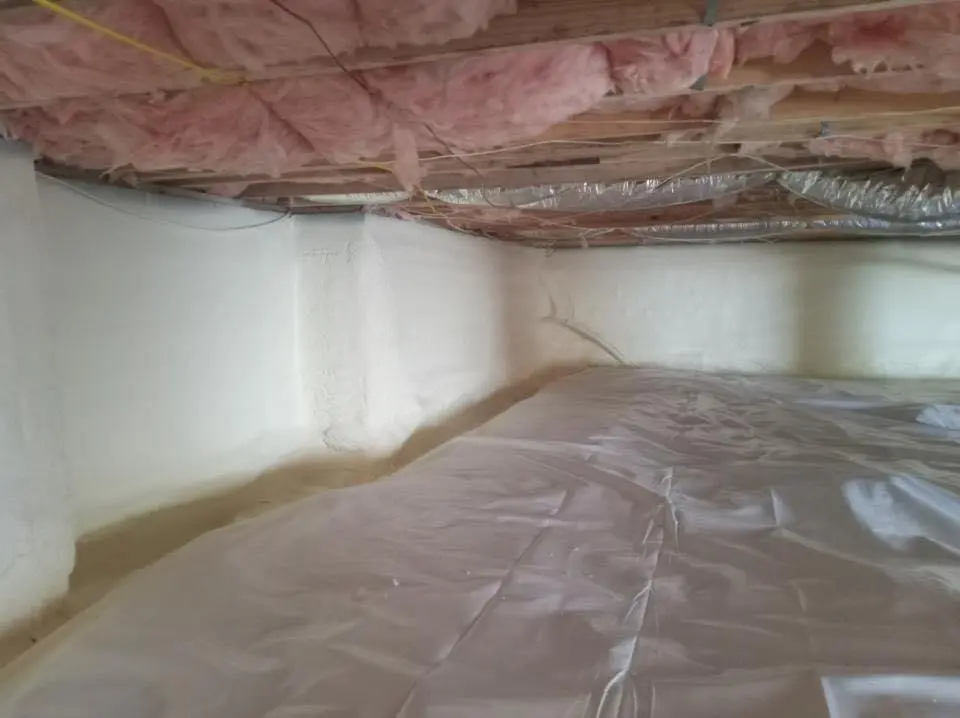 Crawl space encapsulation with closed-cell spray foam for Attic Insulation in Ketchikan